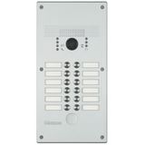 Monobloc vandal-resistant pushbutton panel Aluminium (12 calls)