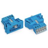 Snap-in socket 5-pole Cod. I blue