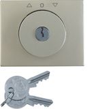 Centre plate lock key switch blinds Berker K.5 stainless steel