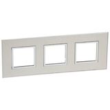 Plate Arteor - French/German std - square - 3 x 2 modules -stainless steel