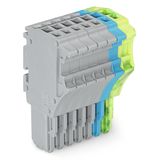 1-conductor female connector Push-in CAGE CLAMP® 1.5 mm² gray/blue/gre