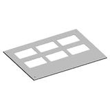 RD36F2 Top plate, Field width: 3, 12 mm x 859 mm x 625 mm