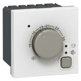 Electronic room thermostat Mosaic - 2 modules - white
