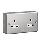 Synergy™ - Socket outlet - 2 gang unswitched - 13 A 250 V~ - metalclad