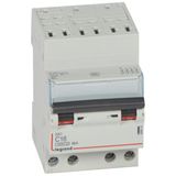 Circuit breaker DX³4500 6kA high inlet via automatic terminals low outlet screw terminals - four-pole 400V~ 16A curve C - 3 modules