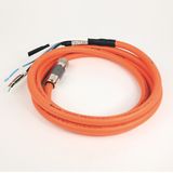 Cable, Motor Power, 1000V Hybrid, 6 Conductor, 18AWG,  1m