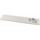 Front plate, empty, HxW=25x600mm, grey