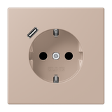 SCHUKO socket with USB type C LC32131 LC1520-18C240