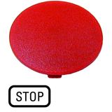 Button plate, mushroom red, STOP