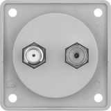 Integro Inserts-Aerial Connector Box Radio/SAT, Grey Matt