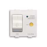 Automatic RCD, 1P+N, C6 - 10 mA, breaking capacity 1.5kA 10 mA White - Chiara