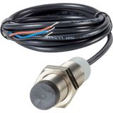 Proximity switch, E57G General Purpose Serie, 1 N/O, 3-wire, 10 - 30 V DC, M18 x 1 mm, Sn= 12 mm, Non-flush, NPN, Stainless steel, 2 m connection cabl