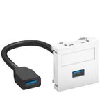 MTG-U3A F RW1 Multimedia support,USB 3.0 A-A with cable, socket-socket 45x45mm