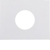 Centre plate for push-button/pilot lamp E10, K.1, p. white glossy