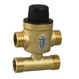 VZ408E Zone Valve, 3-Way with Bypass, PN16, DN20, G3/4 External Thread, Kvs 4.0 m³/h, M30 Actuator Connection, 2.5 mm Stroke, Stem Up Closed