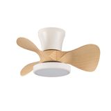 Moll LED Ceiling Fan 20W 1900Lm CCT Dim  White+Wood