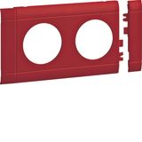 Frontplate 2-gang socket lid 80 red