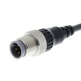 Sensor cable, M12 straight plug (male), 4-poles, A coded, PVC fire-ret