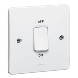 Double pole switch Synergy - Double pole - 45 A 250 V~ - 86x86 mm - white