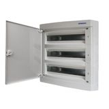 Wall-mounting Distribution Board 3-row, 54MW, white door