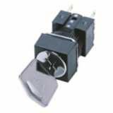 Selector switch complete, square, key-type, 2 notches, manual reset, I
