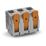 PCB terminal block lever 16 mm² gray