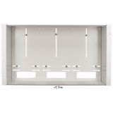 Meter trough H=400mm, 2 meter mounting units, for housing width 600mm, white