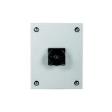 Main switch, T3, 32 A, surface mounting, 3 contact unit(s), 3 pole, 2 N/O, 1 N/C, STOP function, With black rotary handle and locking ring, Lockable i