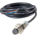 Proximity switch, E57G General Purpose Serie, 1 N/O, 3-wire, 10 - 30 V DC, M12 x 1 mm, Sn= 8 mm, Non-flush, PNP, Stainless steel, 2 m connection cable