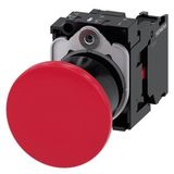 Mushroom pushbutton, 22 mm, round, plastic, red, 40mm, latching, pull-to-unlatch  3SU1100-1BA20-1CA0-Z Y11