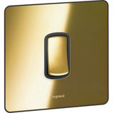 Synergy Sleek 1 gang 2-way switch - 20AX - Glossy gold