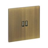 Art d'Arnould universe Epure double USB charger socket 3A - Bronze