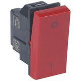 Arteor™ - Double pole switch - 20 AX - 250 V~ - 1 module - red