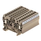 Feed-through terminal block, Tension-clamp connection, 4 mm², 800 V, 3