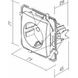 SOCKET SCHUKO 2P+E 16A 250V~ BV NB XO 3517938