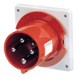 Panel mounted inlet, 63A4p6h400V, IP44