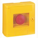 Break glass emergency box-2 position-surface mounting-IP 44-yellow box w/o LED