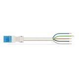pre-assembled connecting cable Eca Plug/open-ended blue