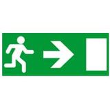 Label - for emergency lighting luminaires - exit door on right - 310x112 mm
