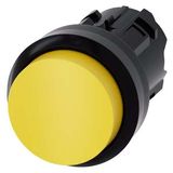 3SU1000-0BB30-0AA0-Z Y10 Pushbutton, 22 mm, round, plastic, yellow, pushbutton, raised, momentary contact type, with laser labeling, upper case and lower case, always upper case at