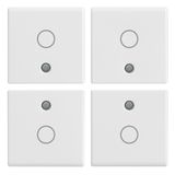 Four half-buttons 1M O symbol white