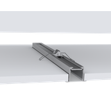 Building-in aluminium profile for 2 LED strips, wing profile MEDIUM, length 1m
