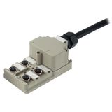 Sensor-actuator passive distributor (with cable), complete module, Hoo