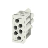 Module insert for industrial connector, Series: ModuPlug, Crimp connec