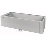 Cable arrangement plinth for floor standing distribution board IP54, HxWxD=200x850x400mm, grey