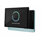 Surface mount docking station with charging function and control function, housing green, glass cover black