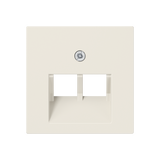 Centre plate for modular jack socket A569-2BFPLUA