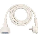 Short Extension Cable With Angled Flat Plug 3m H05VV-F3G1.5 white