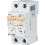 RCD/MCB combination, 13 A, 30 mA, MCB trip characteristic: C, 2p, RCD trip characteristic: AC