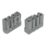 Plug for PCBs straight 4-pole gray